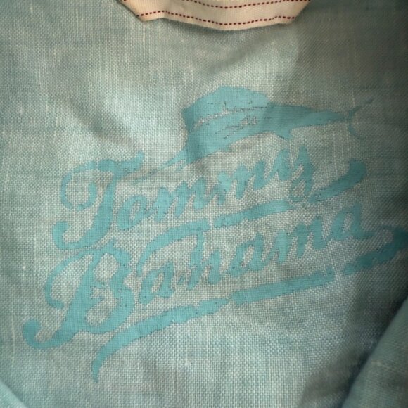 Tommy Bahama Light Teal 100% Linen Button-Up Shirt – Size Medium - Picture 7 of 10
